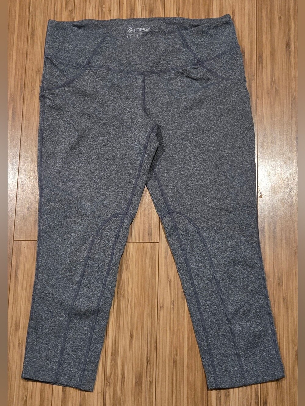 MPG Heathered Charcoal Gray Performance Leggings
